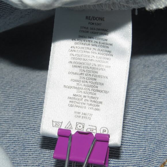 Re/Done Originals Light Wash Denim 90’s High Rise Skinny Ankle Crop Jeans - Picture 12 of 13